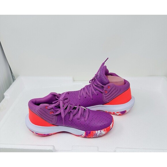 Under Armour Unisex Youth GS School Jet '21 Basketball Shoes Purple 3024794 005‎ - Picture 2 of 10